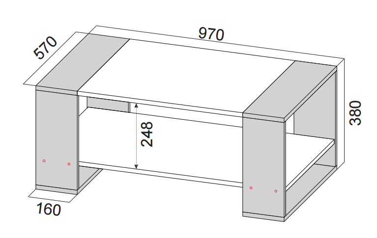 Размеры журнального стола