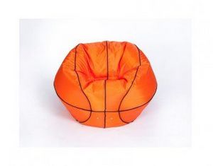 Кресло-мешок Баскетбольный мяч малый оранжево-черное в Верхней Пышме - verhnyaya-pyshma.ok-mebel.com | фото 1