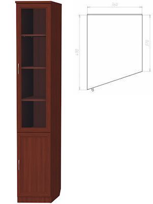 Шкаф для книг (консоль левая) арт. 201 в Верхней Пышме - verhnyaya-pyshma.ok-mebel.com | фото 2