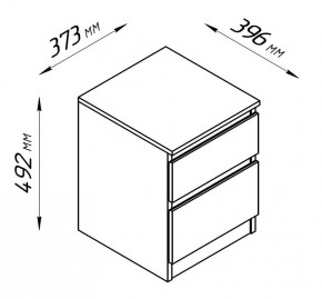2.03.03.050.4 КАСТОР тумба 2 ящика RU серая в Верхней Пышме - verhnyaya-pyshma.ok-mebel.com | фото 3