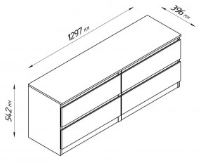 2.03.03.100.4 КАСТОР тумба 4 ящика RU серая в Верхней Пышме - verhnyaya-pyshma.ok-mebel.com | фото 4
