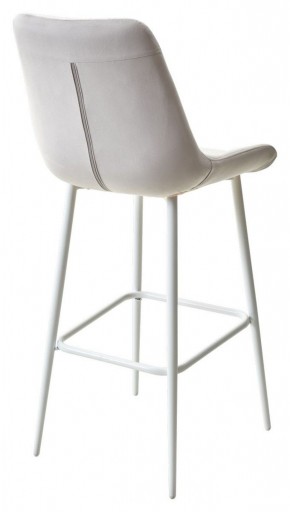 Барный стул ХОФМАН, цвет H-09 Светло-серый, велюр / белый каркас М-City в Верхней Пышме - verhnyaya-pyshma.ok-mebel.com | фото 4