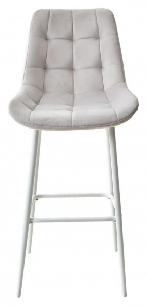 Барный стул ХОФМАН, цвет H-09 Светло-серый, велюр / белый каркас М-City в Верхней Пышме - verhnyaya-pyshma.ok-mebel.com | фото 6