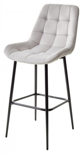 Барный стул ХОФМАН, цвет H-09 Светло-серый, велюр / черный каркас М-City в Верхней Пышме - verhnyaya-pyshma.ok-mebel.com | фото 1