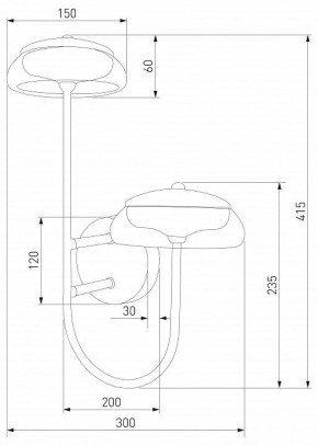 Бра Eurosvet Fungo 50388/2 LED черный в Верхней Пышме - verhnyaya-pyshma.ok-mebel.com | фото 5