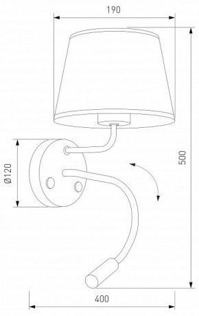 Бра с подсветкой TK Lighting Maja 10081 Maja в Верхней Пышме - verhnyaya-pyshma.ok-mebel.com | фото 4