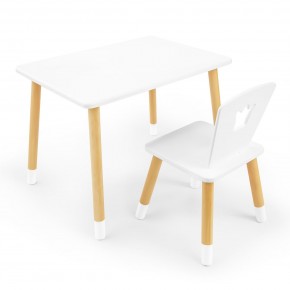 Детский комплект стол и стул «Корона» Rolti Baby (белый/береза, массив березы/мдф) в Верхней Пышме - verhnyaya-pyshma.ok-mebel.com | фото