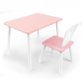 Детский комплект стол и стул «Корона» Rolti Baby (розовый/розовый, массив березы/мдф) в Верхней Пышме - verhnyaya-pyshma.ok-mebel.com | фото