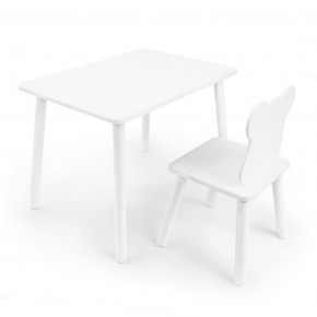 Детский комплект стол и стул «Мишка» Rolti Baby (белый/белый, массив березы/мдф) в Верхней Пышме - verhnyaya-pyshma.ok-mebel.com | фото 1