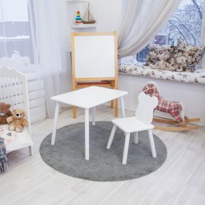 Детский комплект стол и стул «Мишка» Rolti Baby (белый/белый, массив березы/мдф) в Верхней Пышме - verhnyaya-pyshma.ok-mebel.com | фото 2