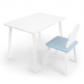 Детский комплект стол и стул «Облачко» Rolti Baby (белый/голубой, массив березы/мдф) в Верхней Пышме - verhnyaya-pyshma.ok-mebel.com | фото