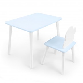 Детский комплект стол и стул «Облачко» Rolti Baby  (голубая столешница/голубое сиденье/белые ножки) в Верхней Пышме - verhnyaya-pyshma.ok-mebel.com | фото