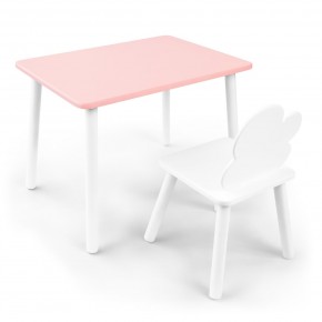 Детский комплект стол и стул «Облачко» Rolti Baby (розовый/белый, массив березы/мдф) в Верхней Пышме - verhnyaya-pyshma.ok-mebel.com | фото
