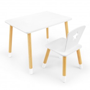 Детский комплект стол и стул «Звезда» Rolti Baby (белый/береза, массив березы/мдф) в Верхней Пышме - verhnyaya-pyshma.ok-mebel.com | фото
