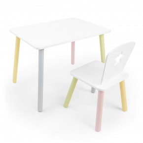 Детский комплект стол и стул «Звезда» Rolti Baby (белый/цветной, массив березы/мдф) в Верхней Пышме - verhnyaya-pyshma.ok-mebel.com | фото