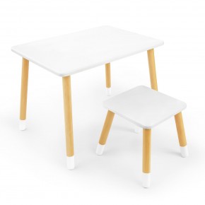 Детский комплект стол и табурет Rolti Baby (белая столешница/белое сиденье/береза ножки) в Верхней Пышме - verhnyaya-pyshma.ok-mebel.com | фото 1