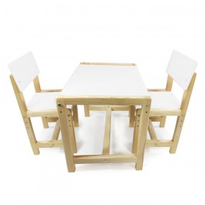 Детский растущий комплект стол и два стула  Я САМ "Лофт" (Белый, Сосна) в Верхней Пышме - verhnyaya-pyshma.ok-mebel.com | фото 1