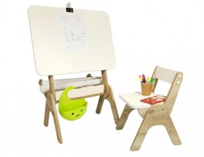 Детский растущий стол-парта и стул Я САМ "Умка" (Дуб/Серый) в Верхней Пышме - verhnyaya-pyshma.ok-mebel.com | фото 3