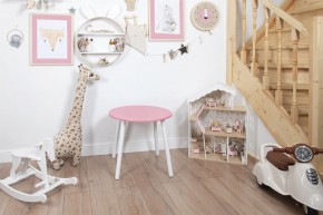 Детский стол круглый Rolti Baby (розовый/белый, массив березы/мдф) в Верхней Пышме - verhnyaya-pyshma.ok-mebel.com | фото