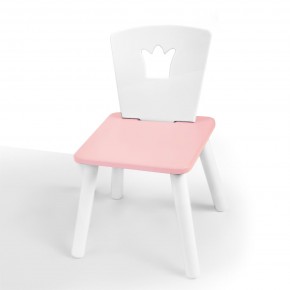 Детский стул Корона (Белый/Розовый/Белый) в Верхней Пышме - verhnyaya-pyshma.ok-mebel.com | фото 1