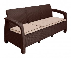 Диван Yalta Premium Sofa 3 Set (Ялта) шоколадный (+подушки под спину) в Верхней Пышме - verhnyaya-pyshma.ok-mebel.com | фото 2