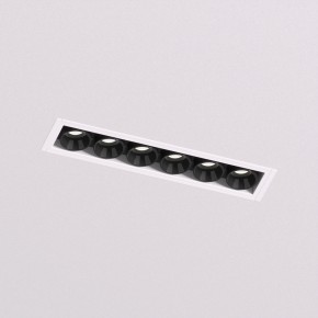 DK2531-WB Встраиваемый светильник SPACE со светодиодом под шпатлевку L126mm 220V 10W 38° 4000К IP20 белый/черный алюминий в Верхней Пышме - verhnyaya-pyshma.ok-mebel.com | фото