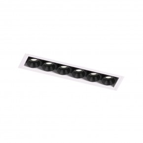 DK2531-WB Встраиваемый светильник SPACE со светодиодом под шпатлевку L126mm 220V 10W 38° 4000К IP20 белый/черный алюминий в Верхней Пышме - verhnyaya-pyshma.ok-mebel.com | фото 6