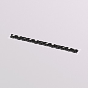 DK2532-WB Встраиваемый светильник SPACE со светодиодом под шпатлевку L240mm 220V 20W 38° 4000К IP20 белый/черный алюминий в Верхней Пышме - verhnyaya-pyshma.ok-mebel.com | фото