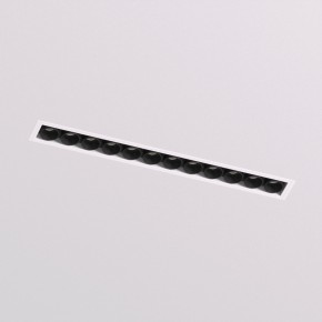 DK2532-WB Встраиваемый светильник SPACE со светодиодом под шпатлевку L240mm 220V 20W 38° 4000К IP20 белый/черный алюминий в Верхней Пышме - verhnyaya-pyshma.ok-mebel.com | фото 2