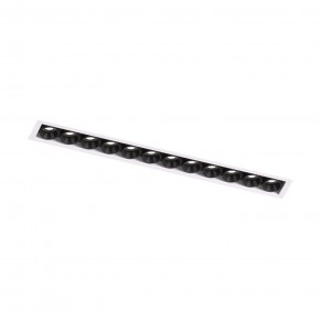 DK2532-WB Встраиваемый светильник SPACE со светодиодом под шпатлевку L240mm 220V 20W 38° 4000К IP20 белый/черный алюминий в Верхней Пышме - verhnyaya-pyshma.ok-mebel.com | фото 5