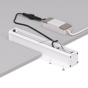 DK2532-WB Встраиваемый светильник SPACE со светодиодом под шпатлевку L240mm 220V 20W 38° 4000К IP20 белый/черный алюминий в Верхней Пышме - verhnyaya-pyshma.ok-mebel.com | фото 6