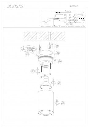 DK3007-BK Накладной светильник влагозащ., IP 44, 15 Вт, GU10, черный, алюминий в Верхней Пышме - verhnyaya-pyshma.ok-mebel.com | фото 6