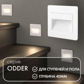 DK3050-WH Светильник встраиваемый в стену, IP 20, LED 3000, 1 Вт, белый, пластик в Верхней Пышме - verhnyaya-pyshma.ok-mebel.com | фото 5