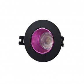 DK3061-BK+PI Встраиваемый светильник, IP 20, 10 Вт, GU5.3, LED, черный/розовый, пластик в Верхней Пышме - verhnyaya-pyshma.ok-mebel.com | фото 1