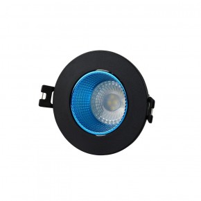 DK3061-BK+СY Встраиваемый светильник, IP 20, 10 Вт, GU5.3, LED, черный/голубой, пластик в Верхней Пышме - verhnyaya-pyshma.ok-mebel.com | фото