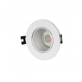 DK3061-WH+CH Встраиваемый светильник, IP 20, 10 Вт, GU5.3, LED, белый/хром, пластик в Верхней Пышме - verhnyaya-pyshma.ok-mebel.com | фото