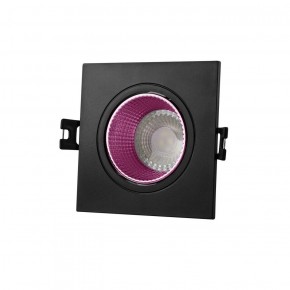 DK3071-BK+PI Встраиваемый светильник, IP 20, 10 Вт, GU5.3, LED, черный/розовый, пластик в Верхней Пышме - verhnyaya-pyshma.ok-mebel.com | фото 1