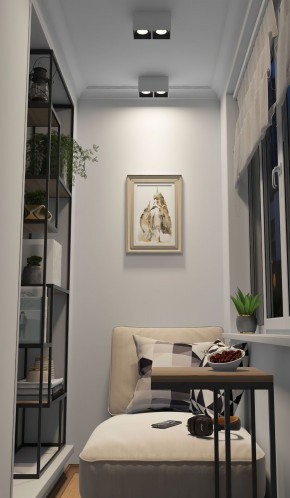DK3085-WB+WH Светильник накладной IP 20, 10 Вт, GU5.3, LED, бело-черный/белый, пластик в Верхней Пышме - verhnyaya-pyshma.ok-mebel.com | фото 2