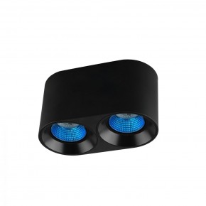 DK3096-BK+CY Светильник накладной IP 20, 10 Вт, GU5.3, LED, черный/голубой, пластик в Верхней Пышме - verhnyaya-pyshma.ok-mebel.com | фото