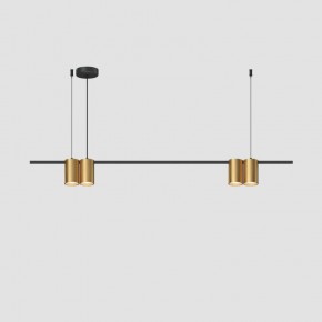 DK4061-BK+SG Подвесной светильник ORBIT, IP20, 4xGU10 LED до 15 Вт, черный + сатинированное золото, алюминий в Верхней Пышме - verhnyaya-pyshma.ok-mebel.com | фото