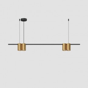 DK4061-BK+SG Подвесной светильник ORBIT, IP20, 4xGU10 LED до 15 Вт, черный + сатинированное золото, алюминий в Верхней Пышме - verhnyaya-pyshma.ok-mebel.com | фото 2