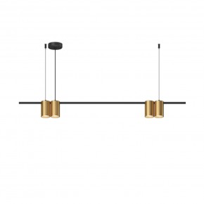 DK4061-BK+SG Подвесной светильник ORBIT, IP20, 4xGU10 LED до 15 Вт, черный + сатинированное золото, алюминий в Верхней Пышме - verhnyaya-pyshma.ok-mebel.com | фото 3
