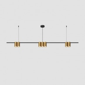 DK4063-BK+SG Подвесной светильник ORBIT, IP20, 7xGU10 LED до 15 Вт, черный + сатинированное золото, алюминий в Верхней Пышме - verhnyaya-pyshma.ok-mebel.com | фото