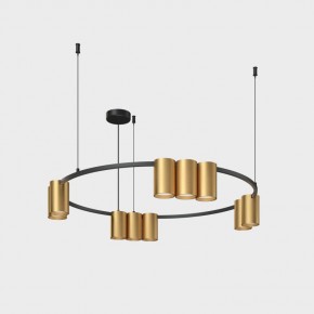 DK4065-BK+SG Подвесной светильник ORBIT , IP20, 10xGU10 LED до 15 Вт, черный + сатинированное золото, алюминий в Верхней Пышме - verhnyaya-pyshma.ok-mebel.com | фото 2