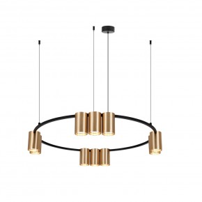 DK4065-BK+SG Подвесной светильник ORBIT , IP20, 10xGU10 LED до 15 Вт, черный + сатинированное золото, алюминий в Верхней Пышме - verhnyaya-pyshma.ok-mebel.com | фото 3
