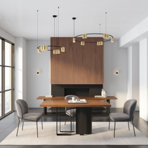 DK4065-BK+SG Подвесной светильник ORBIT , IP20, 10xGU10 LED до 15 Вт, черный + сатинированное золото, алюминий в Верхней Пышме - verhnyaya-pyshma.ok-mebel.com | фото 4