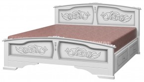 ЕЛЕНА Кровать из массива 1400 с 2-мя ящиками  в Верхней Пышме - verhnyaya-pyshma.ok-mebel.com | фото