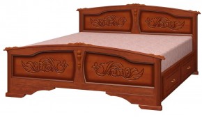 ЕЛЕНА Кровать из массива 1400 с 2-мя ящиками  в Верхней Пышме - verhnyaya-pyshma.ok-mebel.com | фото 3