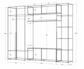 Гостиная Норден (Дуб Крафт белый) в Верхней Пышме - verhnyaya-pyshma.ok-mebel.com | фото 4