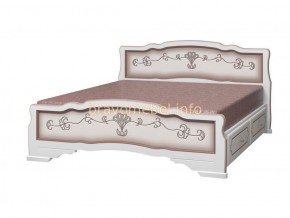 КАРИНА-6 Кровать из массива 1800 (Дуб молочный) с 2-мя ящиками в Верхней Пышме - verhnyaya-pyshma.ok-mebel.com | фото 1